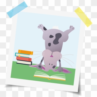 Bunny Reading Books - Illustration, HD Png Download