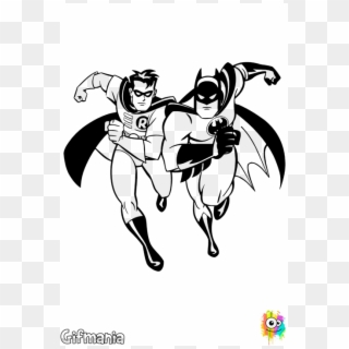 Batman And Robin - Batman Colouring Pages Free Printable, HD Png Download