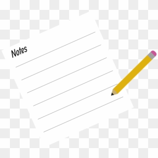 Note Flat Paper Pencil Note Taking - Paper, HD Png Download