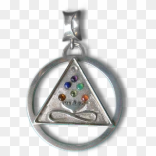 Large Cosmic Trinity Medallion With Chakra Stones - Locket, HD Png Download