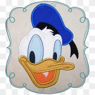 Donald Duck Face Applique - Ronald Duck, HD Png Download