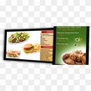 Digital Signage Menu Board Restaurant - Fritter, HD Png Download