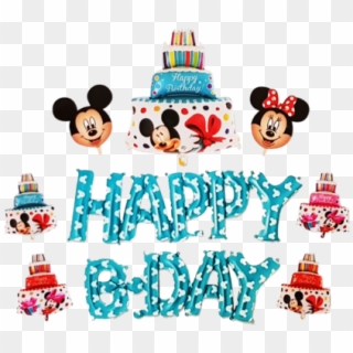 Mickey Mouse Happy Birthday Foil Balloons, HD Png Download