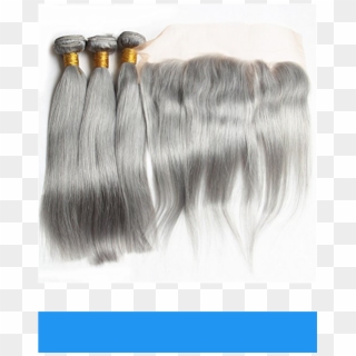 Zara Hair Gray Brazilian Hair Bundles With Frontal - Lace Wig, HD Png Download
