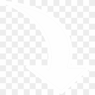 White Curved Arrow Hi - Crescent, HD Png Download