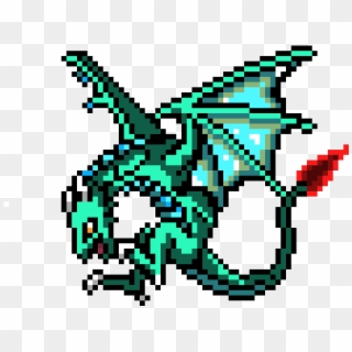 Water Dragon - Dragon Boss Pixel Art, HD Png Download