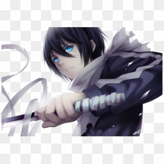 Yato Noragami Render - Anime Boys With Black Hair And Blue Eyes, HD Png Download