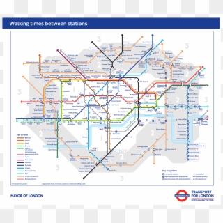 London Debuts City Walking Map - London Tube Map, HD Png Download