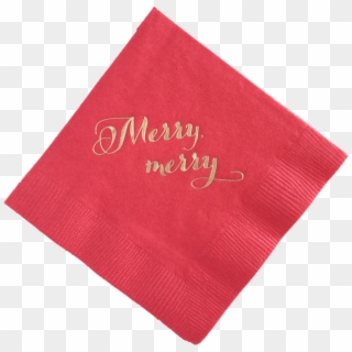 Merry Merry Cocktail Napkins, Set Of - Stitch, HD Png Download