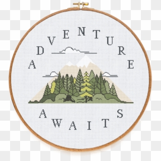 Adventure - Adventure Awaits Cross Stitch, HD Png Download