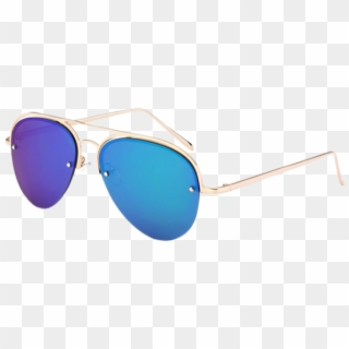 Half Frame Pilot Mirrored Sunglasses - Rb3025, HD Png Download