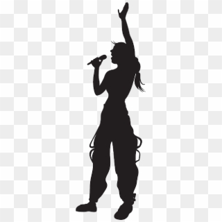 Silhouette Of Girl Singing , Png Download - Silhouette Of Girl Singing, Transparent Png