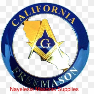Nms California Freemason Alloy Zinc Cut Out Car Emblem - Majlis Bandaraya Miri Logo, HD Png Download