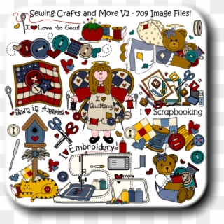 I Love To Sew I Scrapbooking Glue Sewing Crafts And, HD Png Download