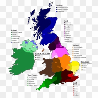 Uk Map Png Clipart - Types Of British Accents, Transparent Png