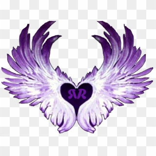 Angel Wings Heart Purple, HD Png Download