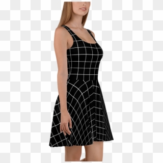 Handmade Grid Skater Dress - Dress, HD Png Download