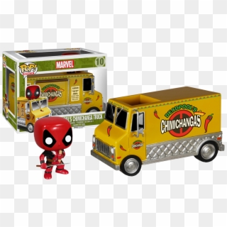 Deadpool With Chimichanga Truck Pop Rides Vinyl Figure - Funko Pop Deadpool Chimichanga, HD Png Download