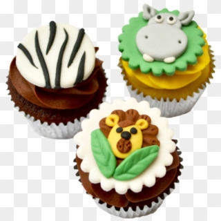 Zebra Into The Cake Cake, With Animal Cupcakes For - Cupcake, HD Png Download