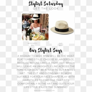 Meghan Markle Panama Hat Style - Meghan Markle Panama Hat, HD Png Download