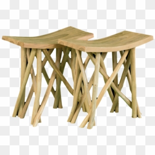 Wooden Stool Branches - End Table, HD Png Download