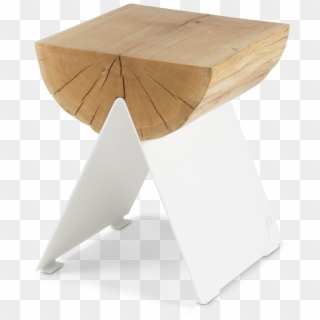 ½ Wooden Stool White-0 - End Table, HD Png Download