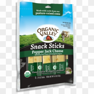 Pepper Jack Snack Sticks Pepper Jack Snack Sticks - Organic Valley Pepper Jack Cheese Sticks, HD Png Download