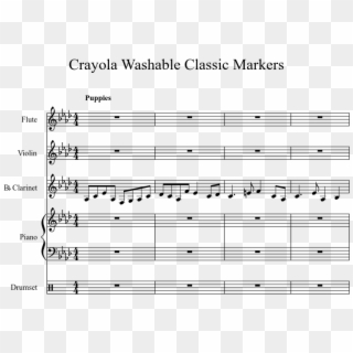 Crayola Washable Classic Markers Sheet Music 1 Of 10 - Istiklal Marşı Piano Notes, HD Png Download