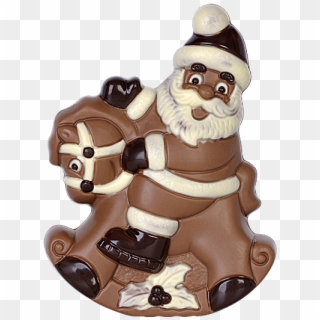 Santa Claus On Rocking Horse - Figurine, HD Png Download