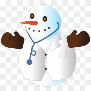 Snowman Christmas Doctor Vector - Vector Graphics, HD Png Download