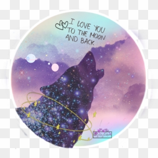 #galaxy #stars #wolf #planets #iloveyou - Nebula, HD Png Download