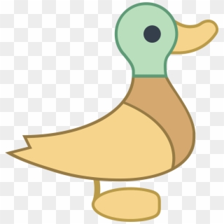 Png Icon - Cartoon Duck Facing Right, Transparent Png