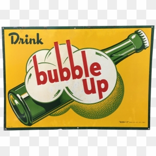 1921 Vintage Advertising Bubble Up Soda Sign - Beer Bottle, HD Png Download