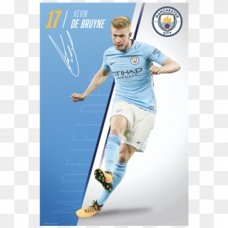 Manchester City Kevin De Bruyne Poster 17/18 - Manchester City, HD Png Download