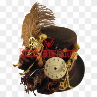 Brown Tall Skeletal Steampunk Riding Hat - Mad Hatter Tophat, HD Png Download