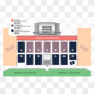 A Reserved Seat In Front Of The Mane Stage - Stagecoach 2019 Seating Chart, HD Png Download