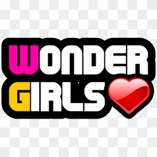 Wonder Girls Logo-heart - Logo Love Girl Png, Transparent Png