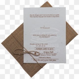 Plantable Seed Paper Invitation - Construction Paper, HD Png Download
