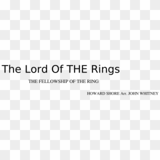 The Lord Of The Rings Sheet Music Composed By Howard - Beige, HD Png Download