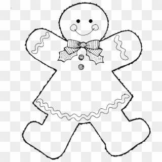 Style Gingerbread Boy Coloring Pages - Gingerbread Man, HD Png Download
