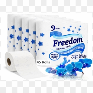 Freedom Inspirations Quilted 3 Ply Bathroom Tissue - Toilet Paper, HD Png Download