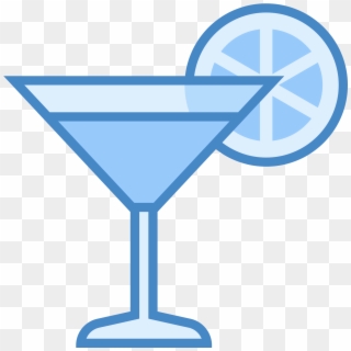 Cocktail Png - Martini Glass Icon Blue, Transparent Png