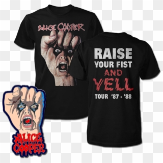 Raise Your Fist And Yell Tee Pin Bundle - Alice Cooper Raise Your Fist And Yell T Shirt, HD Png Download