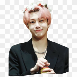 Hyungwon Sticker - Pink Hair Hyungwon Pink, HD Png Download