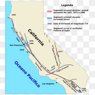 San Andreas Fault Map It - San Andreas Fault On Us Map, HD Png Download