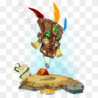 Aku Aku - Crash Bandicoot 2 Art Ripper Roo, HD Png Download