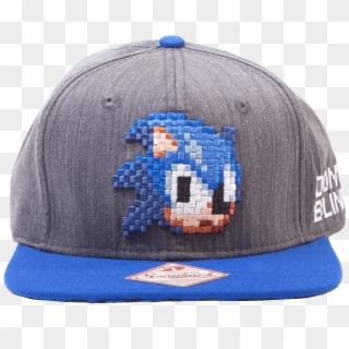 Sonic The Hedgehog Snapback Cap Blue Pixel Sonic Dont - Gorras 8 Bits, HD Png Download