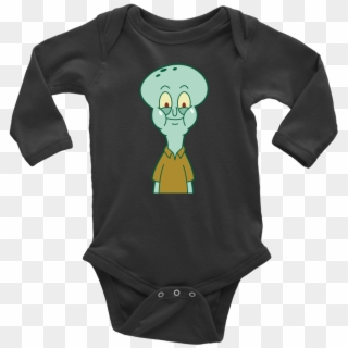 New Long Sleeve Baby Bodysuit Squidward Normal Face - Infant Bodysuit, HD Png Download