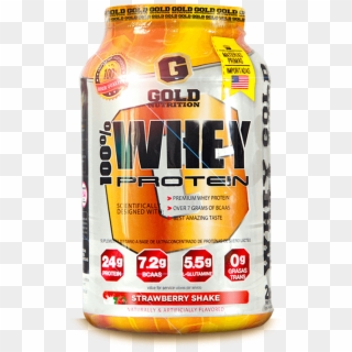 100 Whey Protein Gold Nutrition Strawberry1 - Whey, HD Png Download