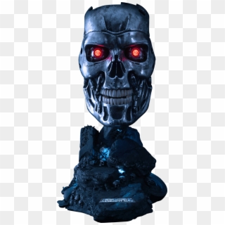 T 800 Endoskeleton Life Size Bust Bust By Purearts - Terminator 2 T800 Endoskeleton, HD Png Download
